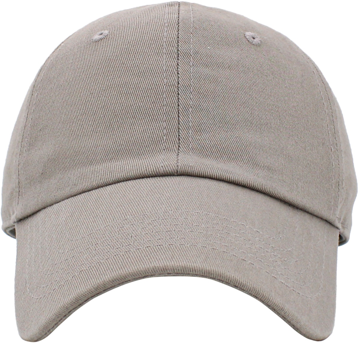 Light Gray Low Profile Baseball Caps Front View